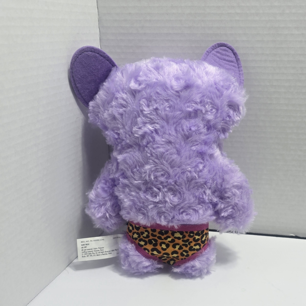 Fuzzy Purple Monster Plush with Pink Accents Fuggler - Picture 8 of 10